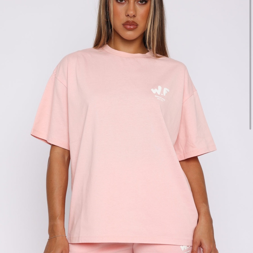 White Fox The New Standard Oversized Tee Pink